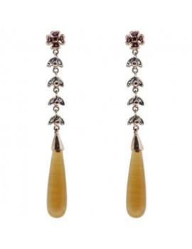 Drop Amber Earrings