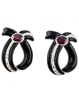 Bow Black  Earrings