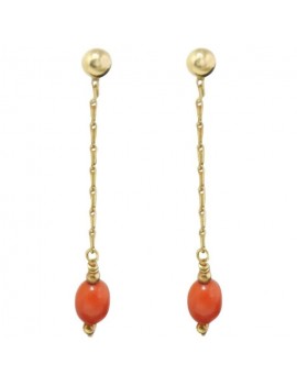 Drop Coral Earrings