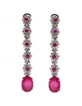 Drop Ruby Earrings