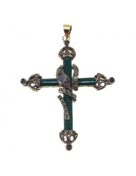 Cross Enamelled Pendant