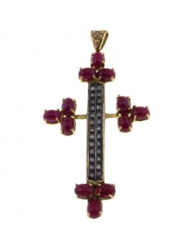 Ruby Cross Necklace