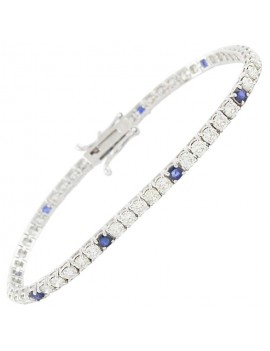 Tennis Blue Sapphires Bracelet