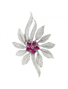 Flower Ruby Pendant