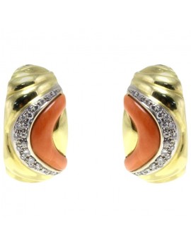 Snail Coral Earrings