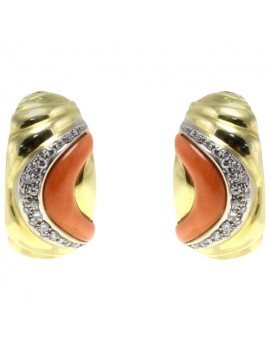 Snail Coral Earrings