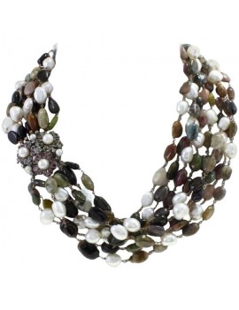 Weaving of Pearls Necklace