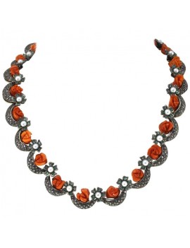 Rose Coral Necklace