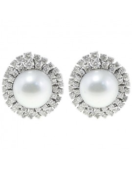 Buttons Pearl Earrings