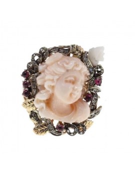 Face in Coral Ring