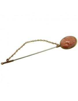 Coral Pink Brooch