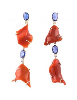 Pendant Coral Earrings