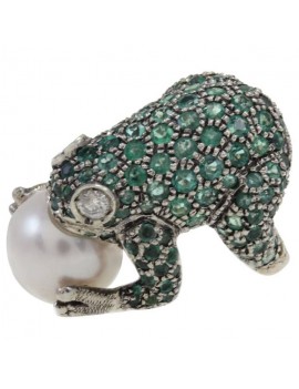 Frog Pearl Ring
