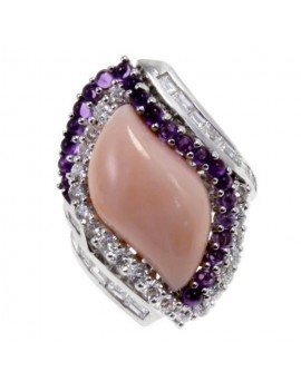 Coral Sinuous Ring