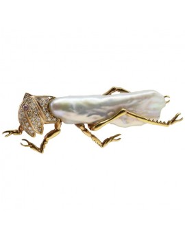 Grasshopper Brooch