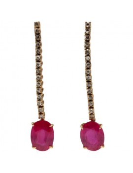 Ruby Pendants Earrings