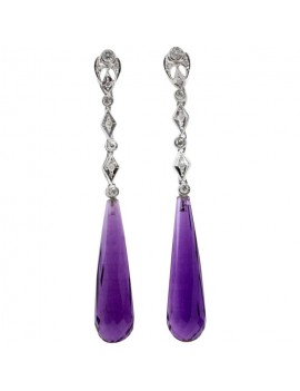 Drop of Amethyst Earrings