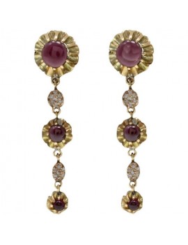 Sun of Garnet Earrings