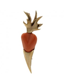 Coral Brooch