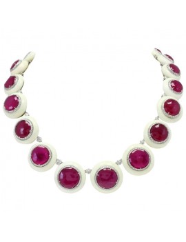 Spheres Red Necklace