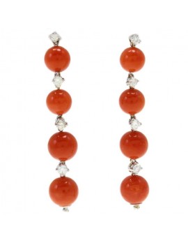 Coral Pendant Earrings