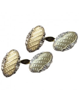 Cufflinks in retro pink gold