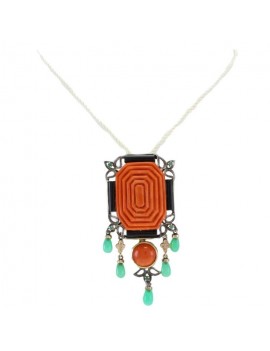 Coral Concentric Pendant
