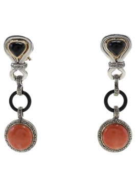 Coral Pendant Earrings