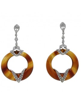 Circles Amber Earrings