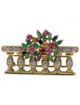 Balcony in Flower Brooch