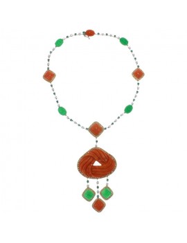 Interweaving of Coral Necklace