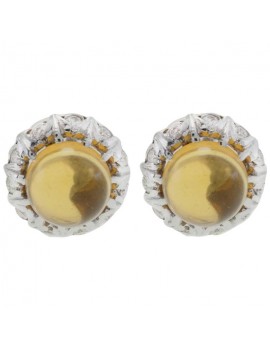 Buttons of Topaz Earrings