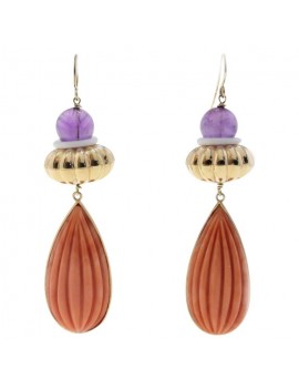 Drops Coral Earrings
