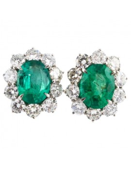 Emerald Flower Earrings