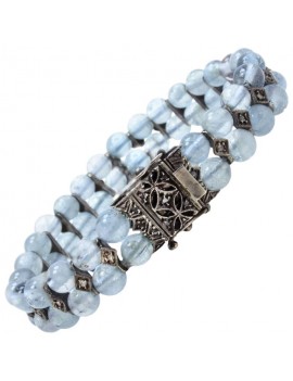Beaded Aquamarine Bracelet