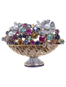 Flower Basket Necklace